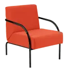 SPA 1 černý lak, látka SUE S 46 - látka oranžová